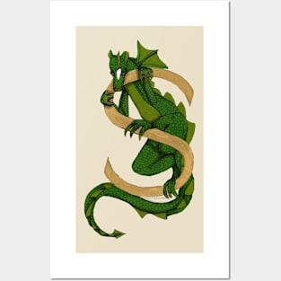 Green Dragon Letter S 2023 Posters and Art